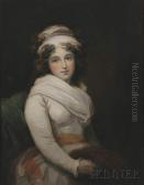 Portrait Of A Lady Oil Painting by John Hoppner