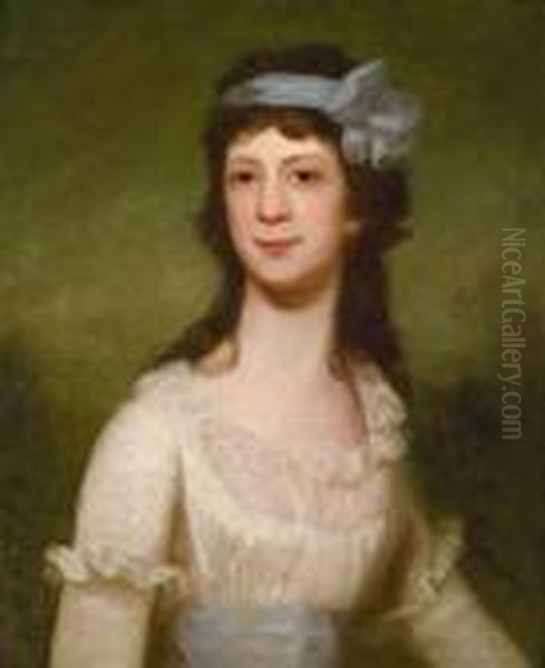 Bildnis Einer Jungen Frau Oil Painting by John Hoppner