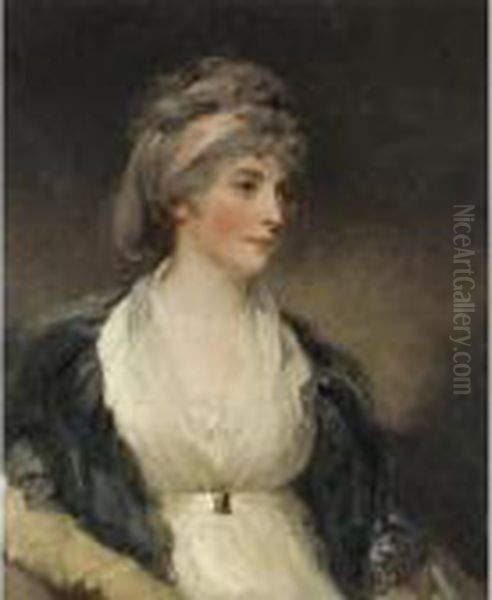 Portrait Of Harriet Brouncker Of Boveridge, Dorset Oil Painting by John Hoppner