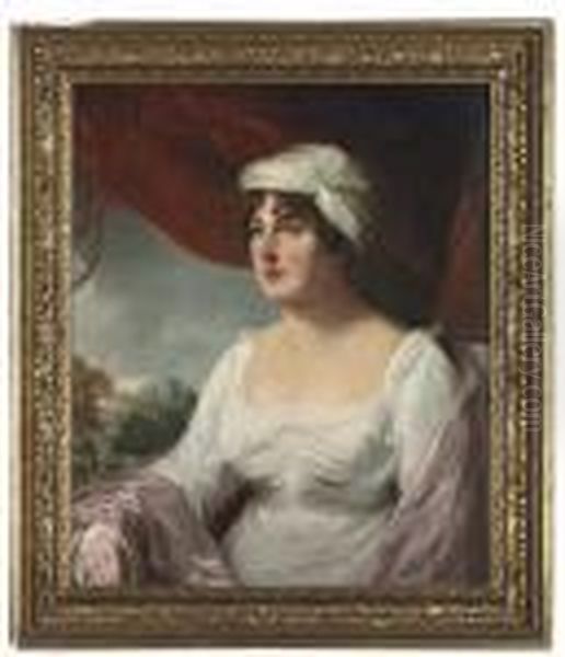 Portrait Of A Lady Oil Painting by John Hoppner