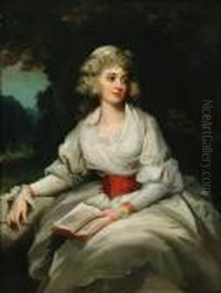 Portrait Of A Young Girl Oil Painting by John Hoppner