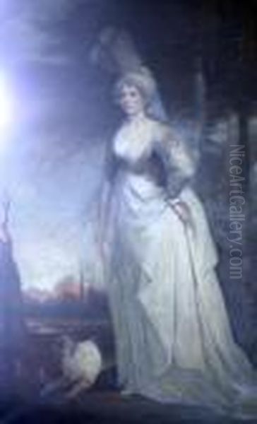 Arabella Diana Cope, Duchess Of Dorset Wife Of John Fredericksackville Oil Painting by John Hoppner