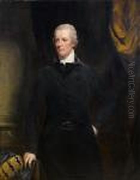 Portrait Of The Right Honourable William Pitt The Younger Oil Painting by John Hoppner