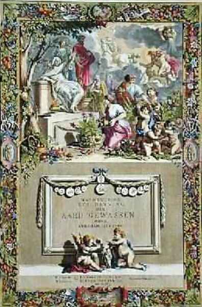 Title page from Nauwkerige Beschryving der Aard-Gewassen by Abraham Munting 1626-83 Oil Painting by Abraham Munting