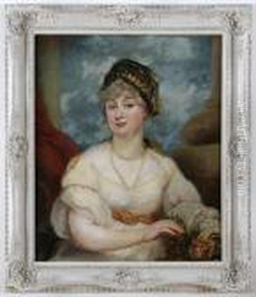 Portrait Of Lady Oil Painting by John Hoppner