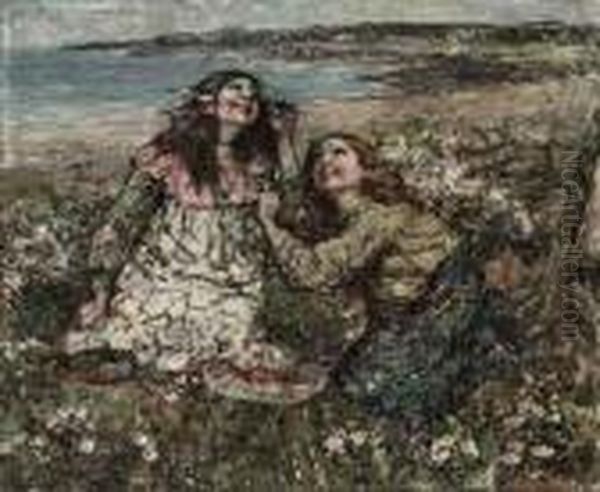 Song Of The Skylark Oil Painting by Edward Atkinson Hornel