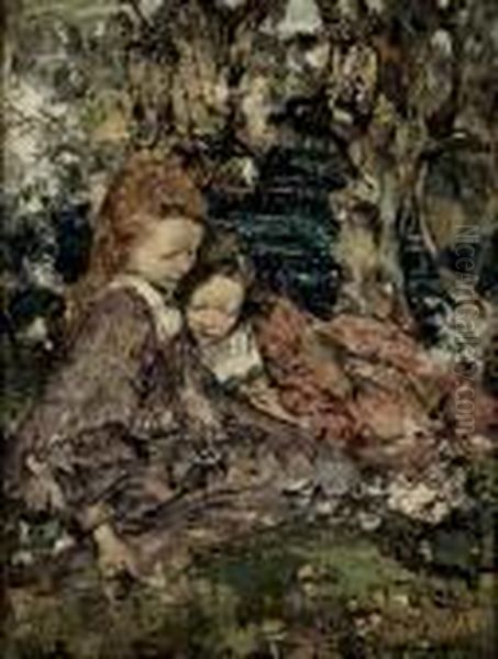 The Lily Pool Oil Painting by Edward Atkinson Hornel