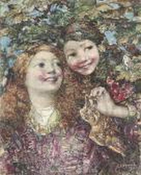 The Butterfly Oil Painting by Edward Atkinson Hornel