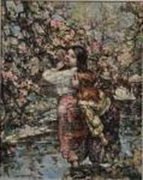 Springtime Oil Painting by Edward Atkinson Hornel