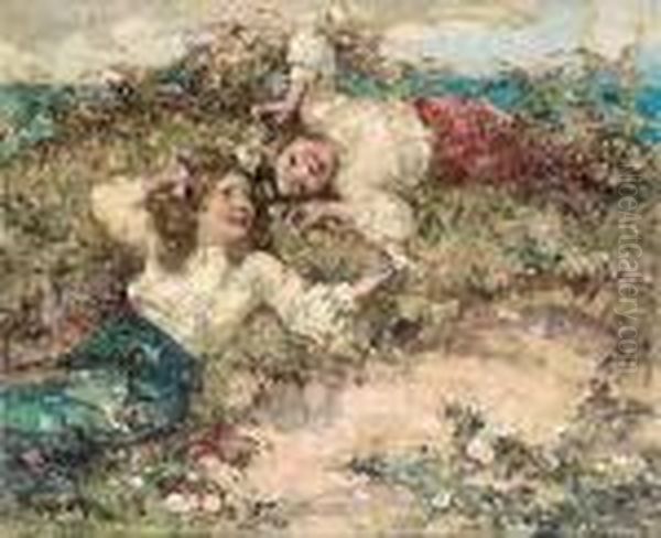 Anemones Oil Painting by Edward Atkinson Hornel