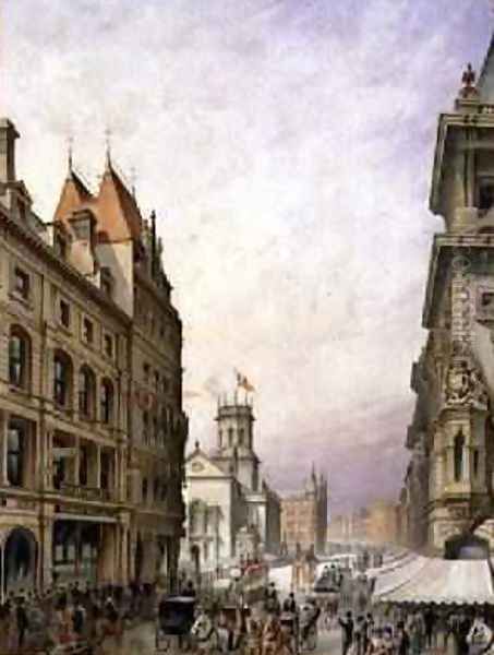 Church Street Liverpool Oil Painting by John Ross Murphy