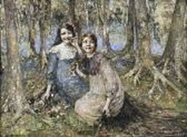 Hyacinth Time Oil Painting by Edward Atkinson Hornel