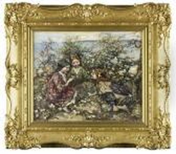 The Butterfly Oil Painting by Edward Atkinson Hornel