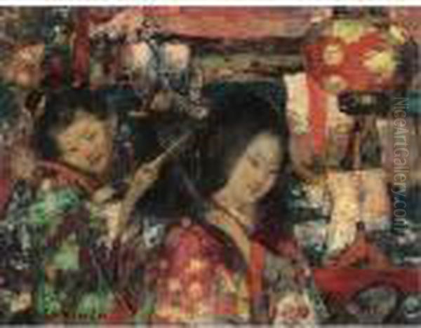 In Japan Oil Painting by Edward Atkinson Hornel