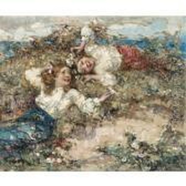 Anemones Oil Painting by Edward Atkinson Hornel