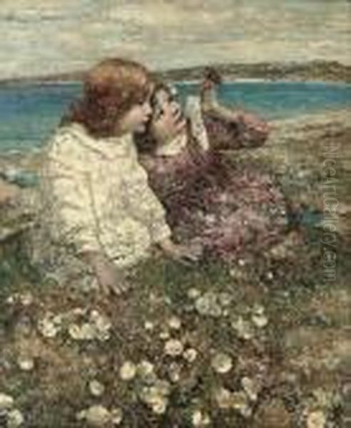 The Butterfly Oil Painting by Edward Atkinson Hornel