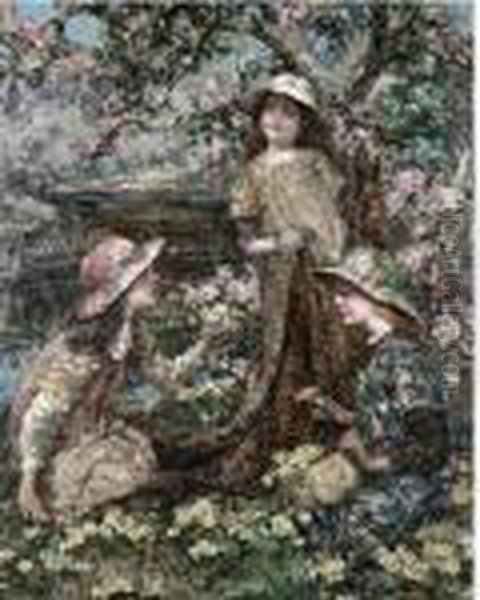 Spring-time Oil Painting by Edward Atkinson Hornel