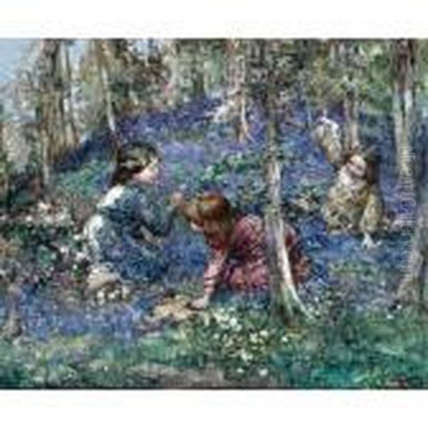 The Bluebell Wood by Edward Atkinson Hornel