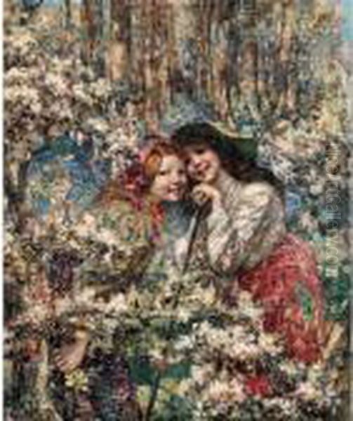 April Oil Painting by Edward Atkinson Hornel