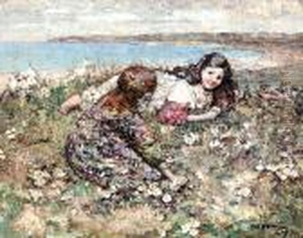 Spring Roses Oil Painting by Edward Atkinson Hornel