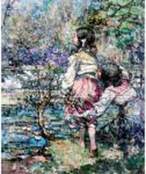 The Lily Pond Oil Painting by Edward Atkinson Hornel