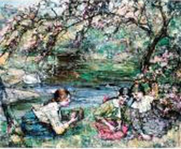 The Bird's Nest Oil Painting by Edward Atkinson Hornel