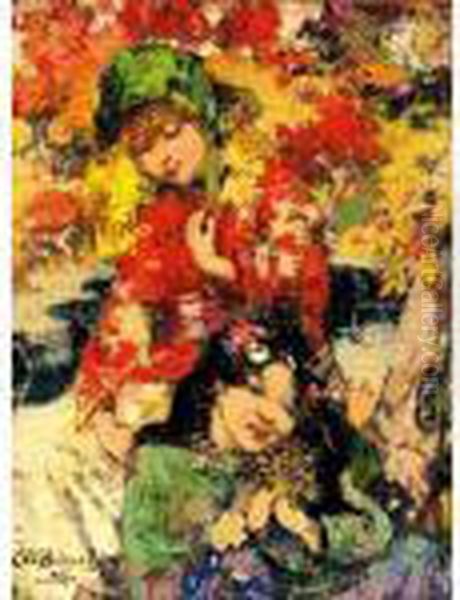 Flowers Of Japan Oil Painting by Edward Atkinson Hornel