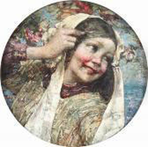 The Coquette Oil Painting by Edward Atkinson Hornel