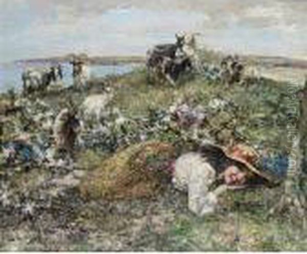 The Little Goat Herd Oil Painting by Edward Atkinson Hornel