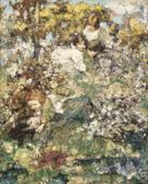 In The Woods Oil Painting by Edward Atkinson Hornel