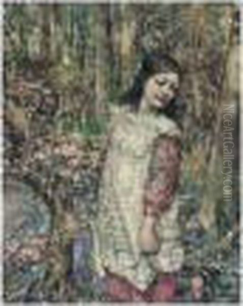 Spring Oil Painting by Edward Atkinson Hornel