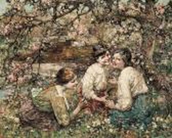 The Nest Oil Painting by Edward Atkinson Hornel