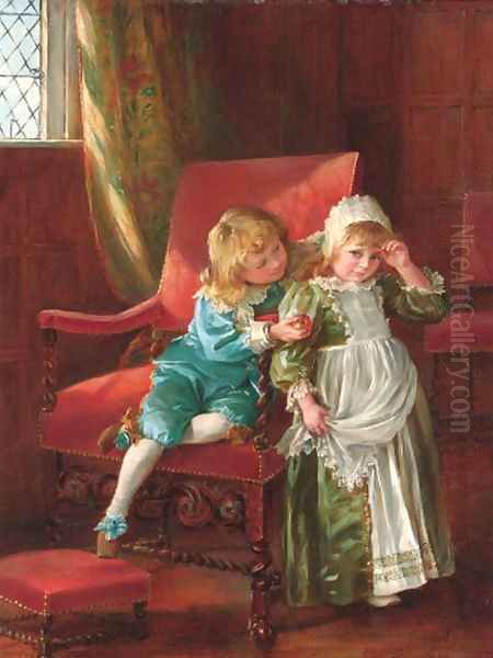 The young admirer's gift Oil Painting by Eleanor Manly