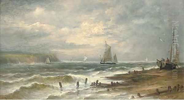 Heading out to the fishing grounds Oil Painting by John Moore Of Ipswich