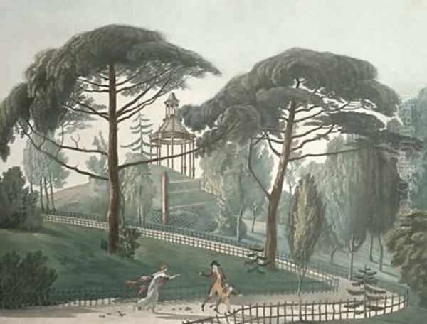 The Maze or Belvedere of the Jardin des Plantes in Paris Oil Painting by Antoine Pierre Mongin