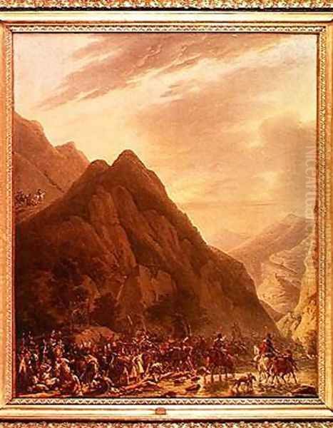 Passage of Mount Albaredo Oil Painting by Antoine Pierre Mongin