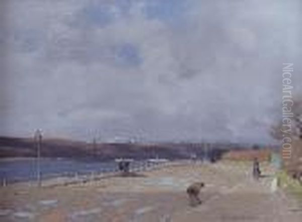 On The Promenade, Rhu Oil Painting by George Houston