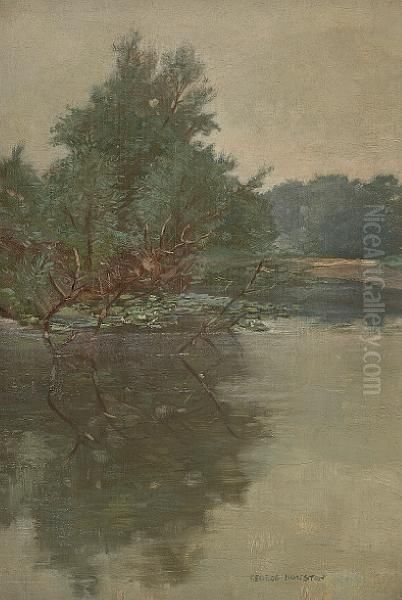 River Landscape Oil Painting by George Houston