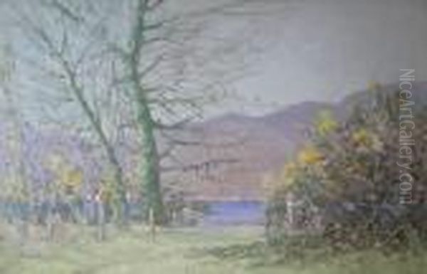 Spring-time By The Loch Oil Painting by George Houston