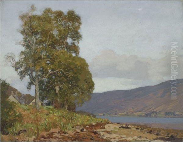 Lochside Landscape Oil Painting by George Houston