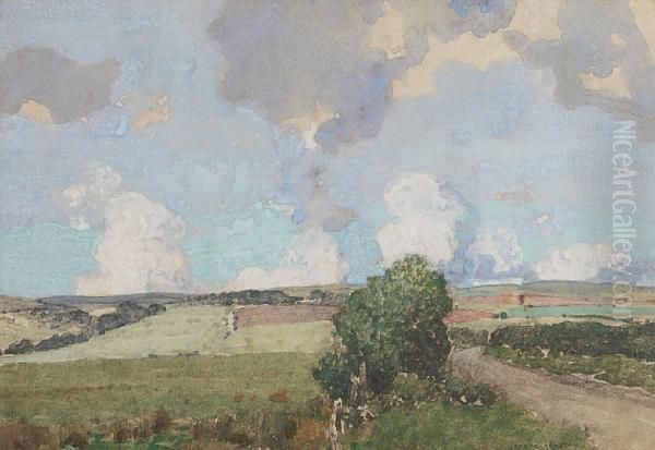 Summer In Ayrshire Oil Painting by George Houston