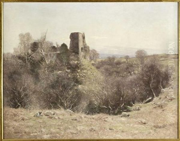 Gargunnoch Castle, Carse, Stirling Oil Painting by George Houston