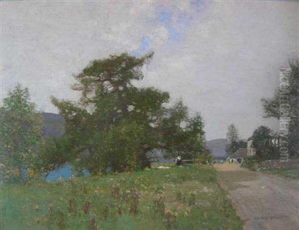 On The Banks Of The Loch Fyne Oil Painting by George Houston