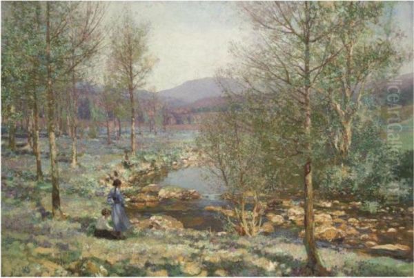 Springtime Oil Painting by George Houston