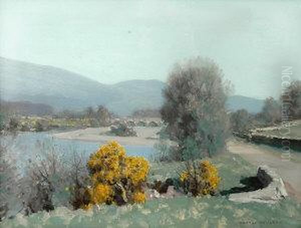 Loch Fyne Towards Inveraray Oil Painting by George Houston