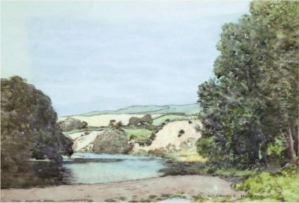 The Manse Pool, Colmonell Oil Painting by George Houston