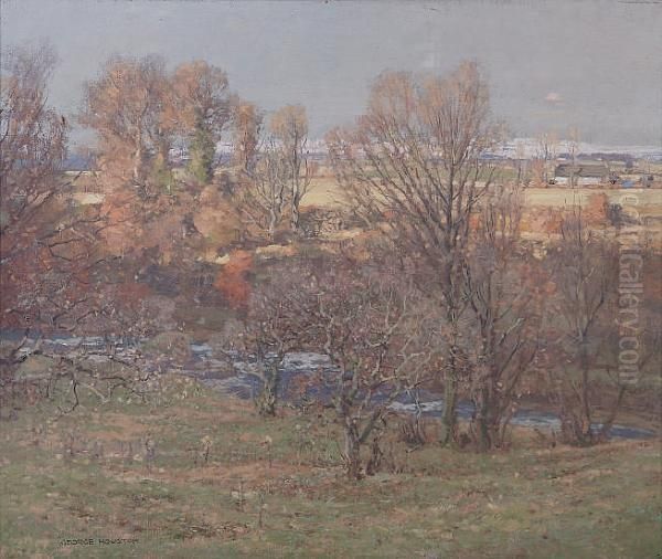 An Ayrshire Landscape, Winter Oil Painting by George Houston