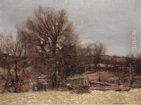 Peaceful Autumn Oil Painting by George Houston