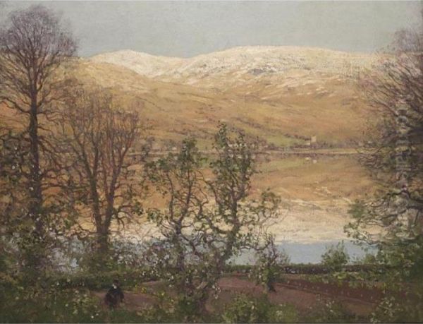 Spring Snows At Loch Fyne Oil Painting by George Houston