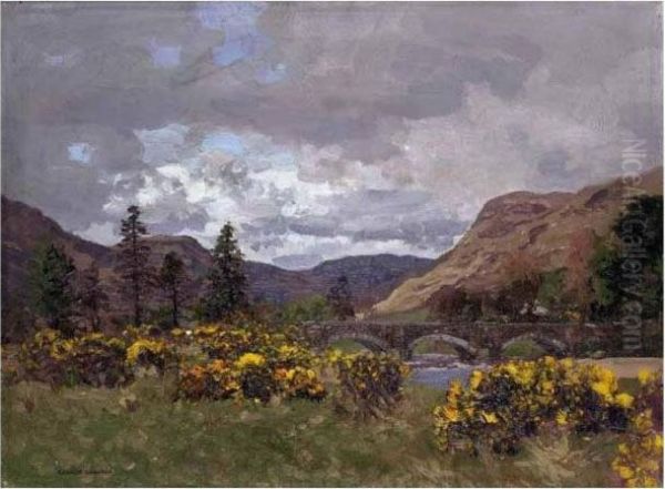 Highland Gorse Oil Painting by George Houston